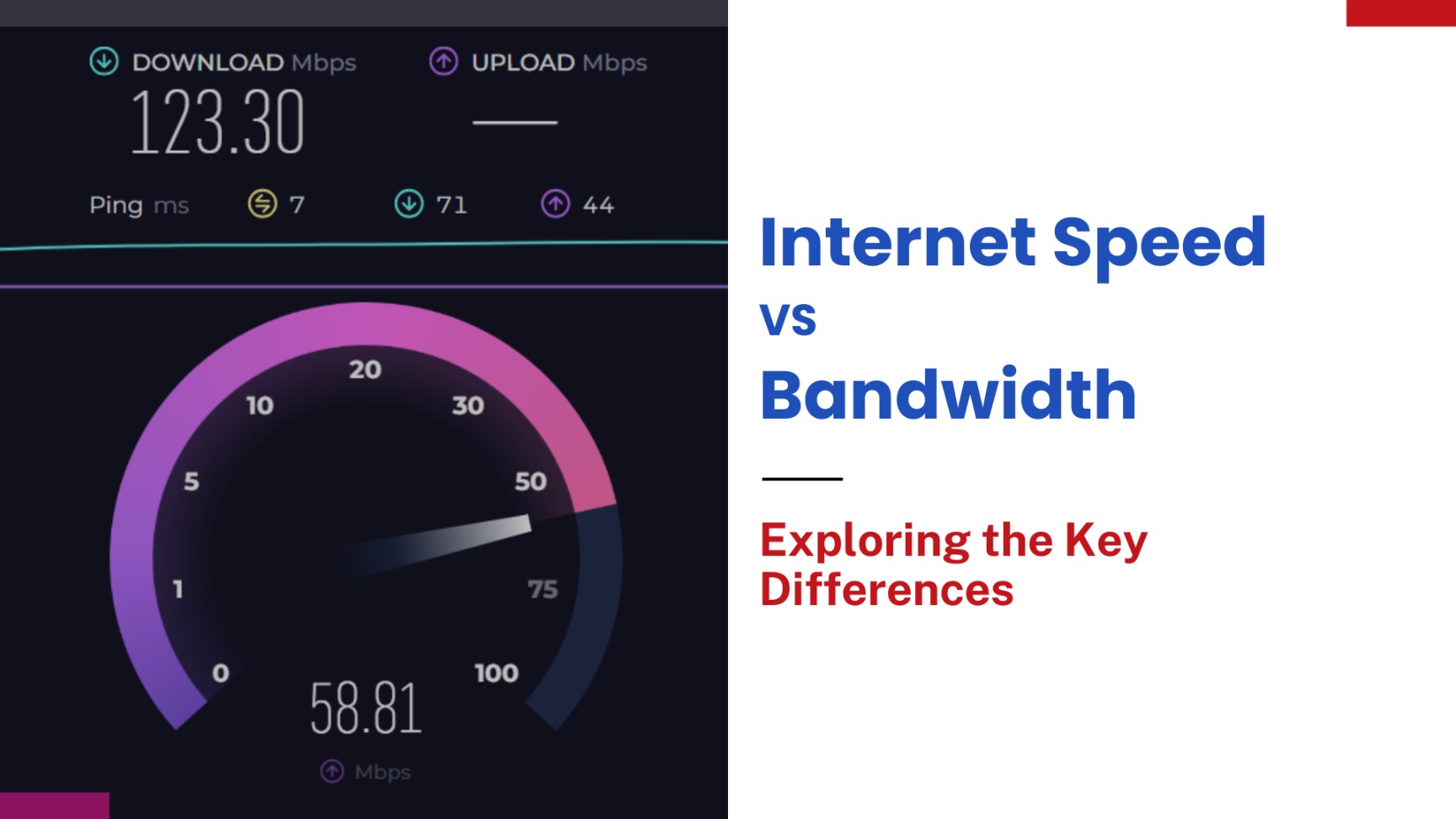 Internet speed versus Bandwidth- Carnival Internet